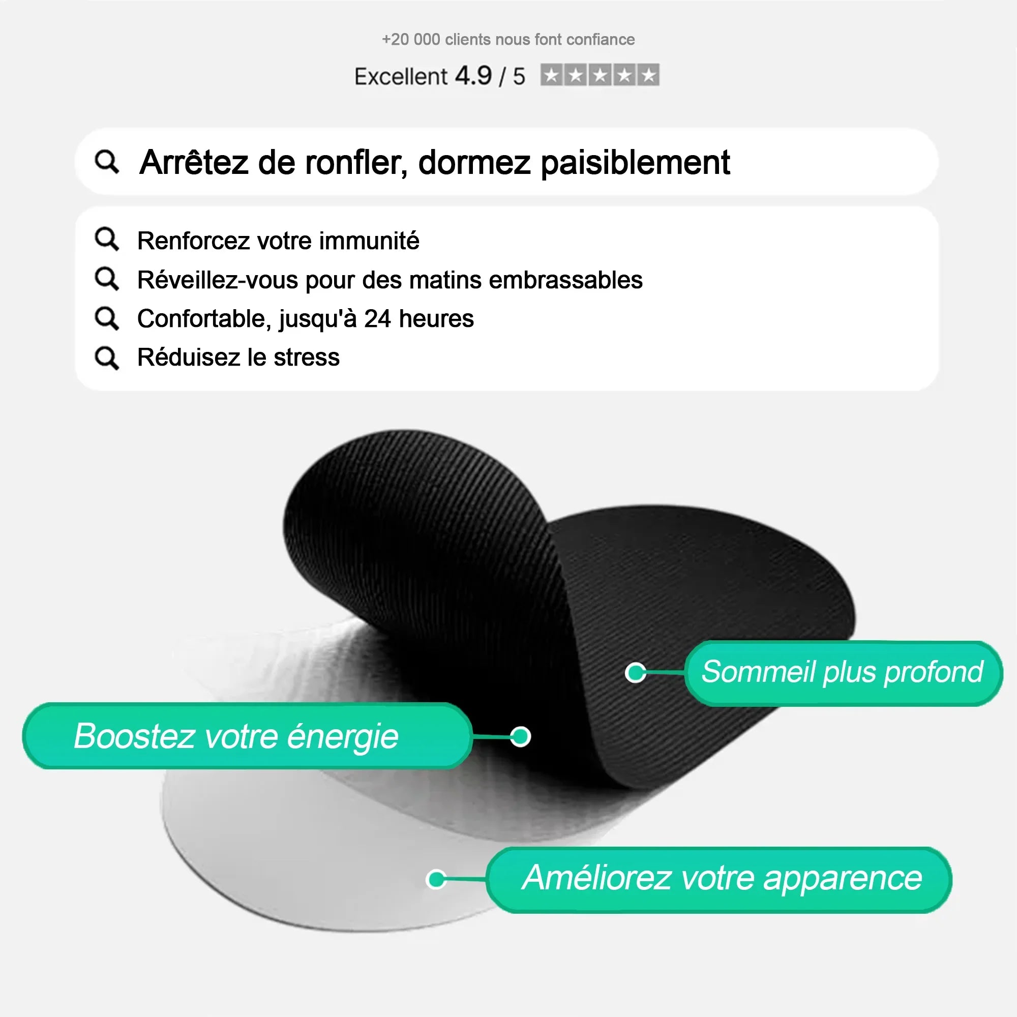 Bandelette Buccale - Bandes de Sommeil BreathersBliss