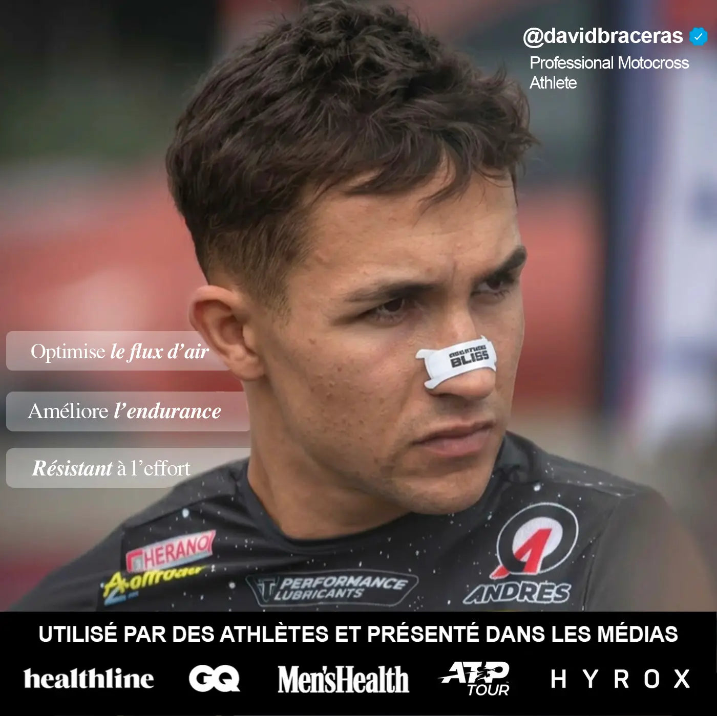 bandes nasales BreathersBliss gamme intense pour sport et sommeil amelioration de la respiration performance sportive et recuperation