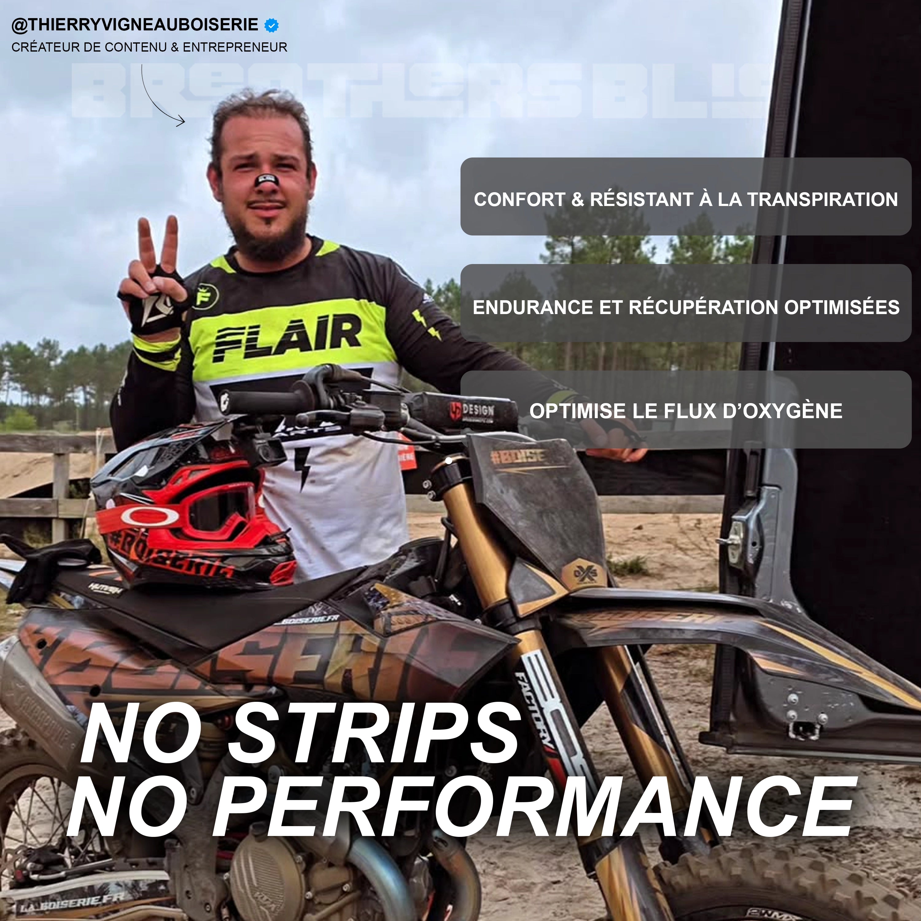 Boiserie avec Bandes Nasales Sport & Sommeil BreathersBliss