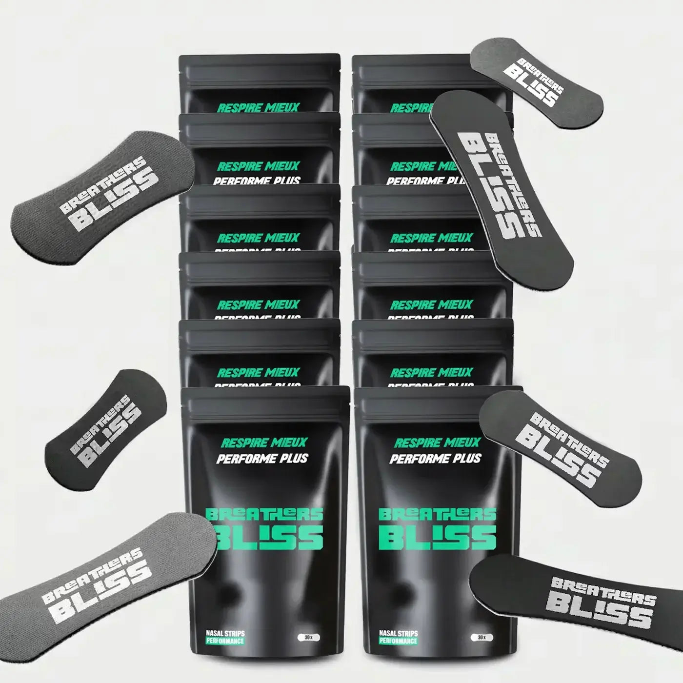 Grossiste bandes nasales noires pack 365 jours BreathersBliss