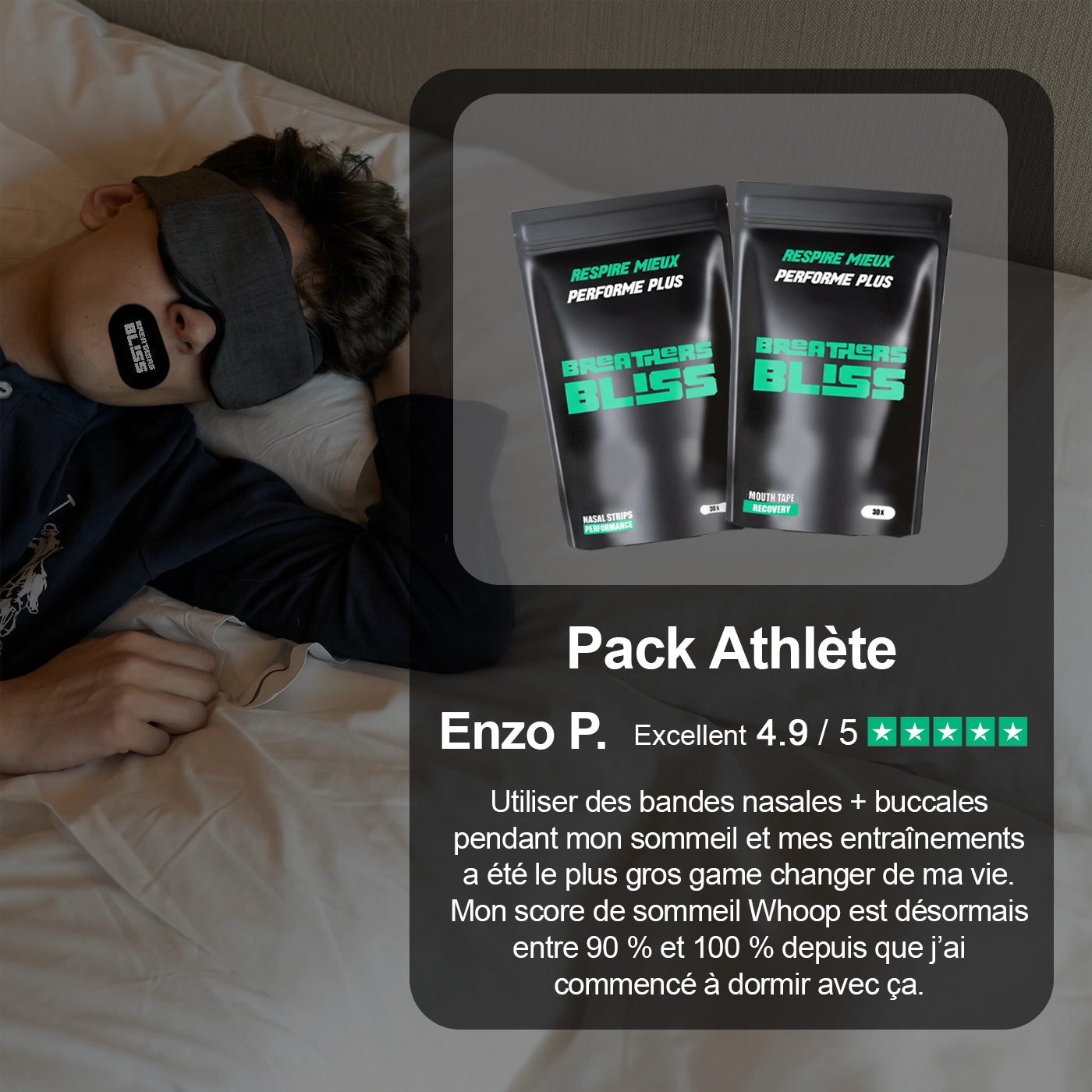 BreathersBliss Black Nasal Strips - Sport & Sleep