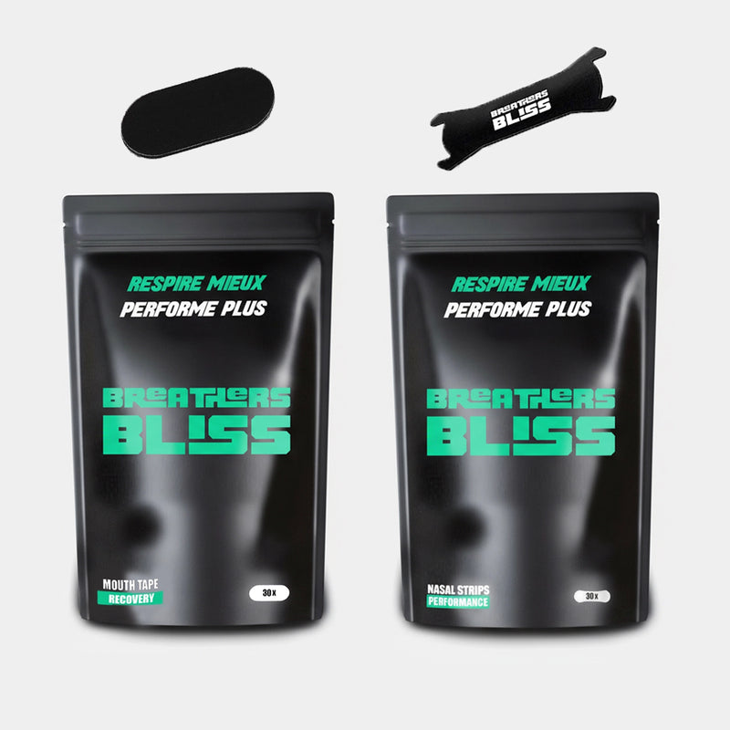 Pack Sport & Récupération BreathersBliss : bandes nasales et buccales.