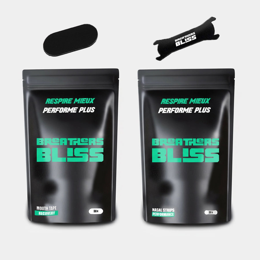 Pack Sport & Récupération BreathersBliss : bandes nasales et buccales.