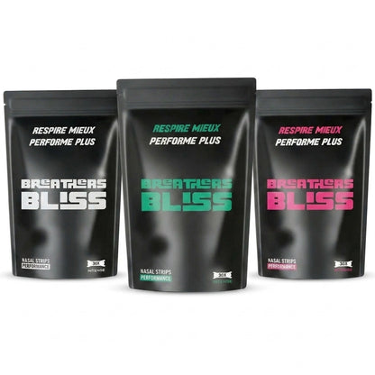 Pack Trio Couleurs de bandes nasales BreathersBliss.