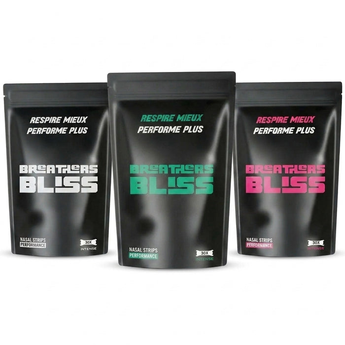 Pack Trio Couleurs de bandes nasales BreathersBliss.