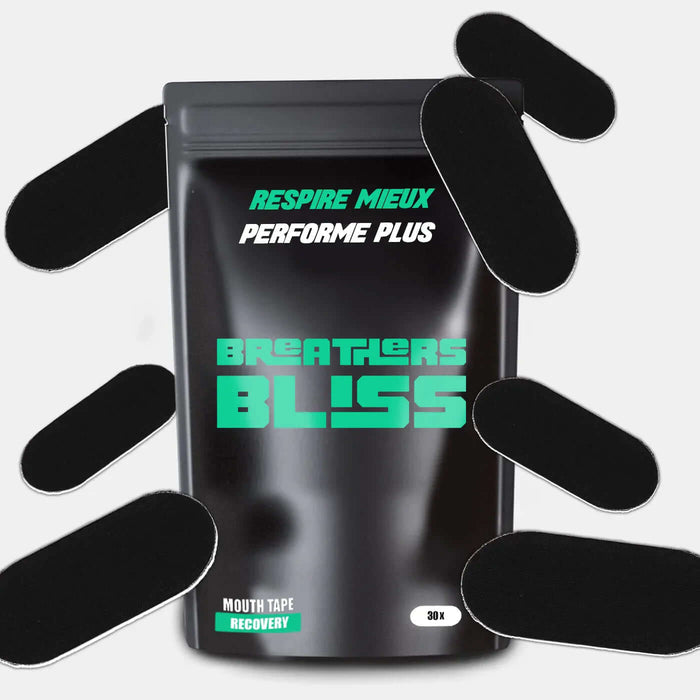 Bandes buccales noires BreathersBliss.