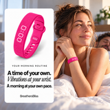 RISE pink wristband — routine