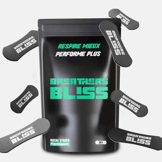 BreathersBliss Noires – Bandes Nasales Sport Sommeil
