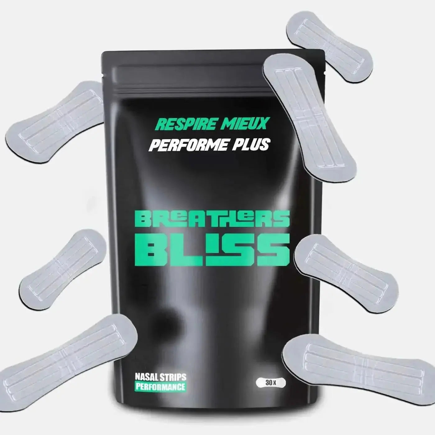 BreathersBliss Transparentes – Bandes Nasales Sport Sommeil