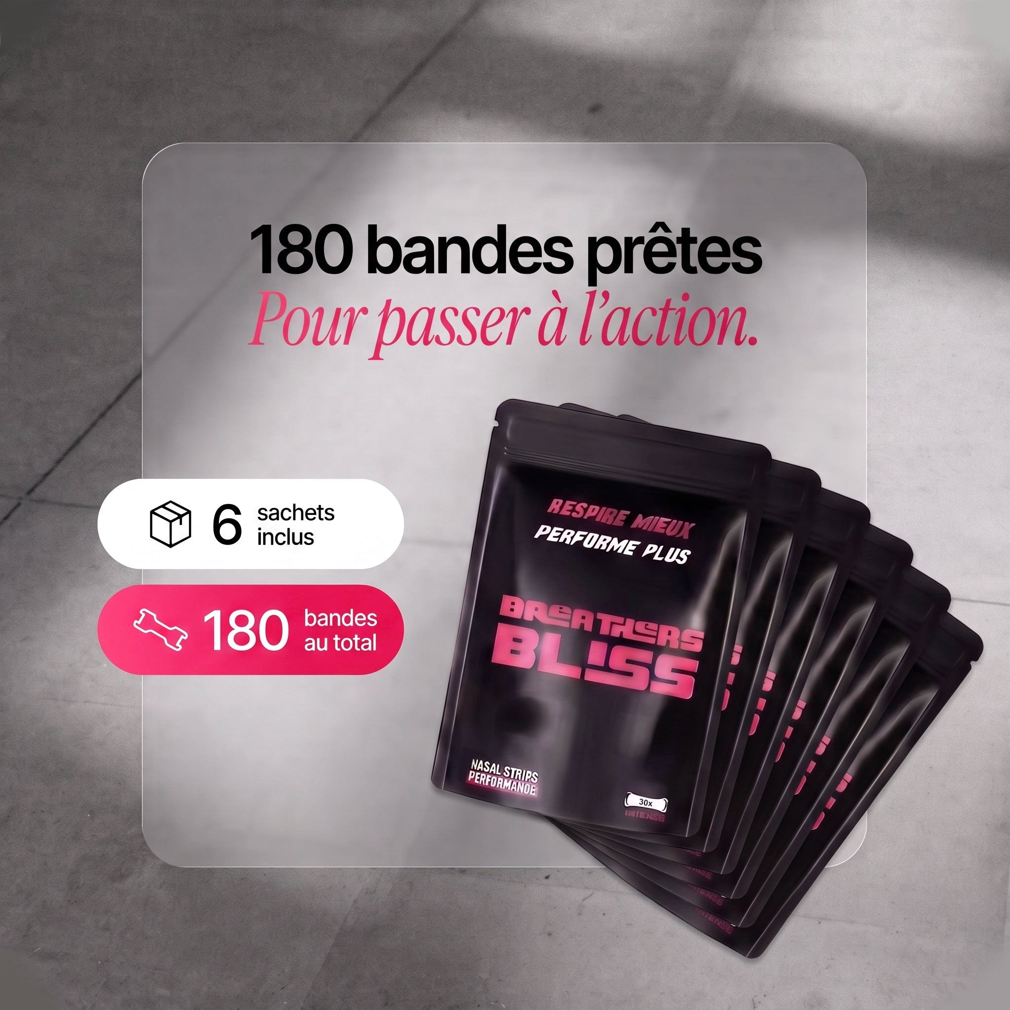 Bandes Nasales Roses | Pack 6 Mois (6 Sachets)