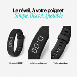 Détails du bracelet RISE noir